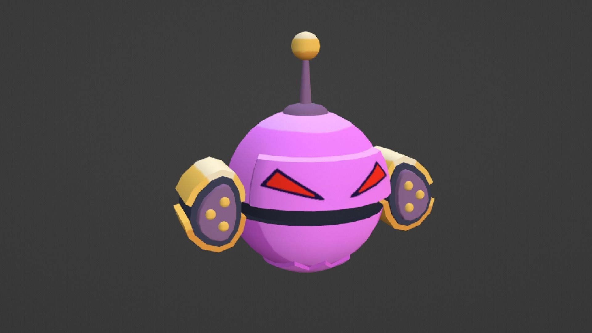 Dron robot cute 3D model_2
