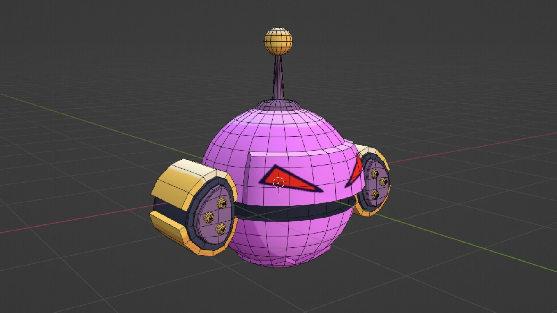 Dron robot cute 3D model_5