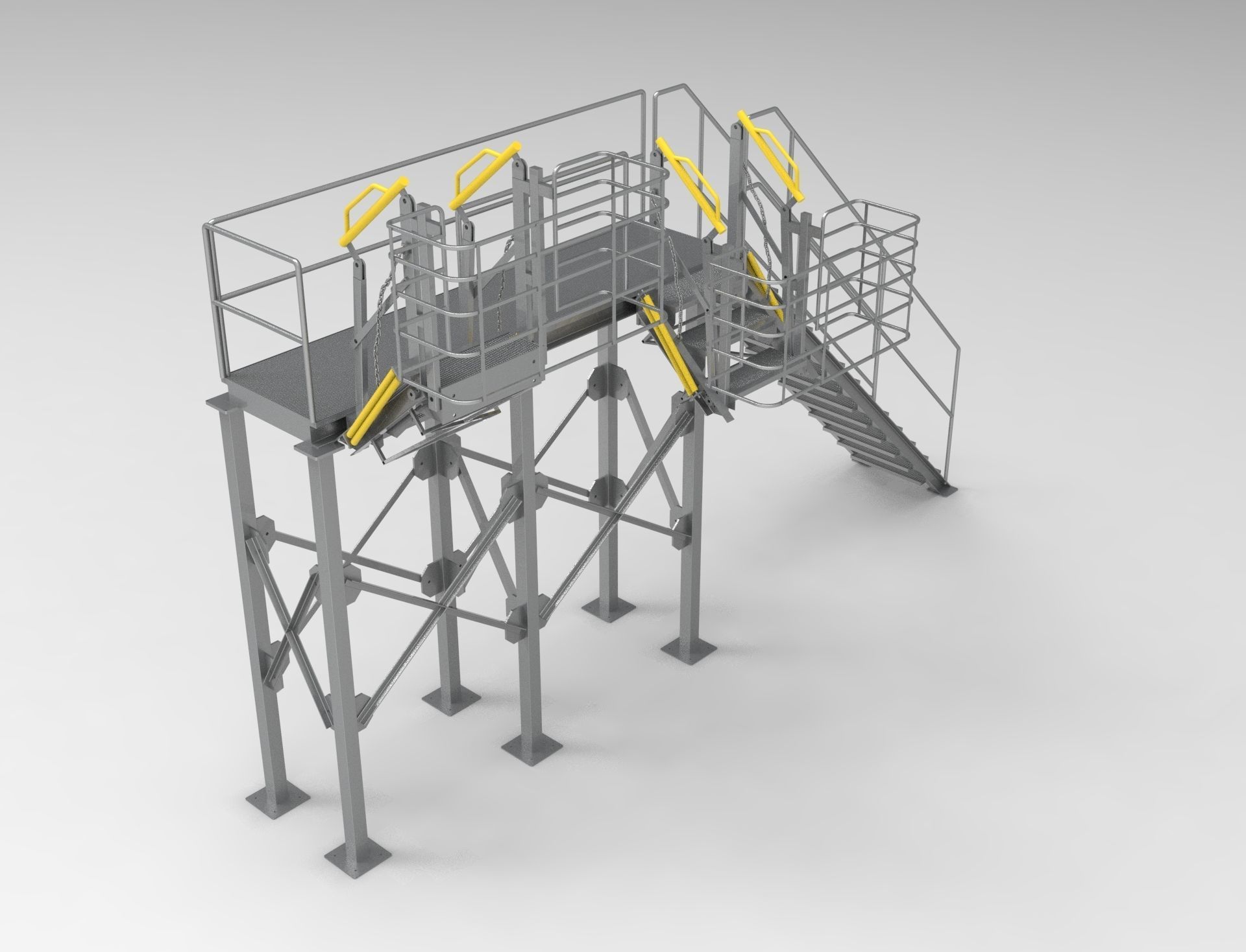 Folding Stairs from a tanker 1 3D print model_7