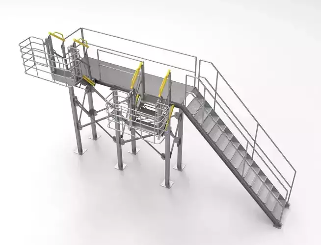 Folding Stairs from a tanker 1 3D print model
