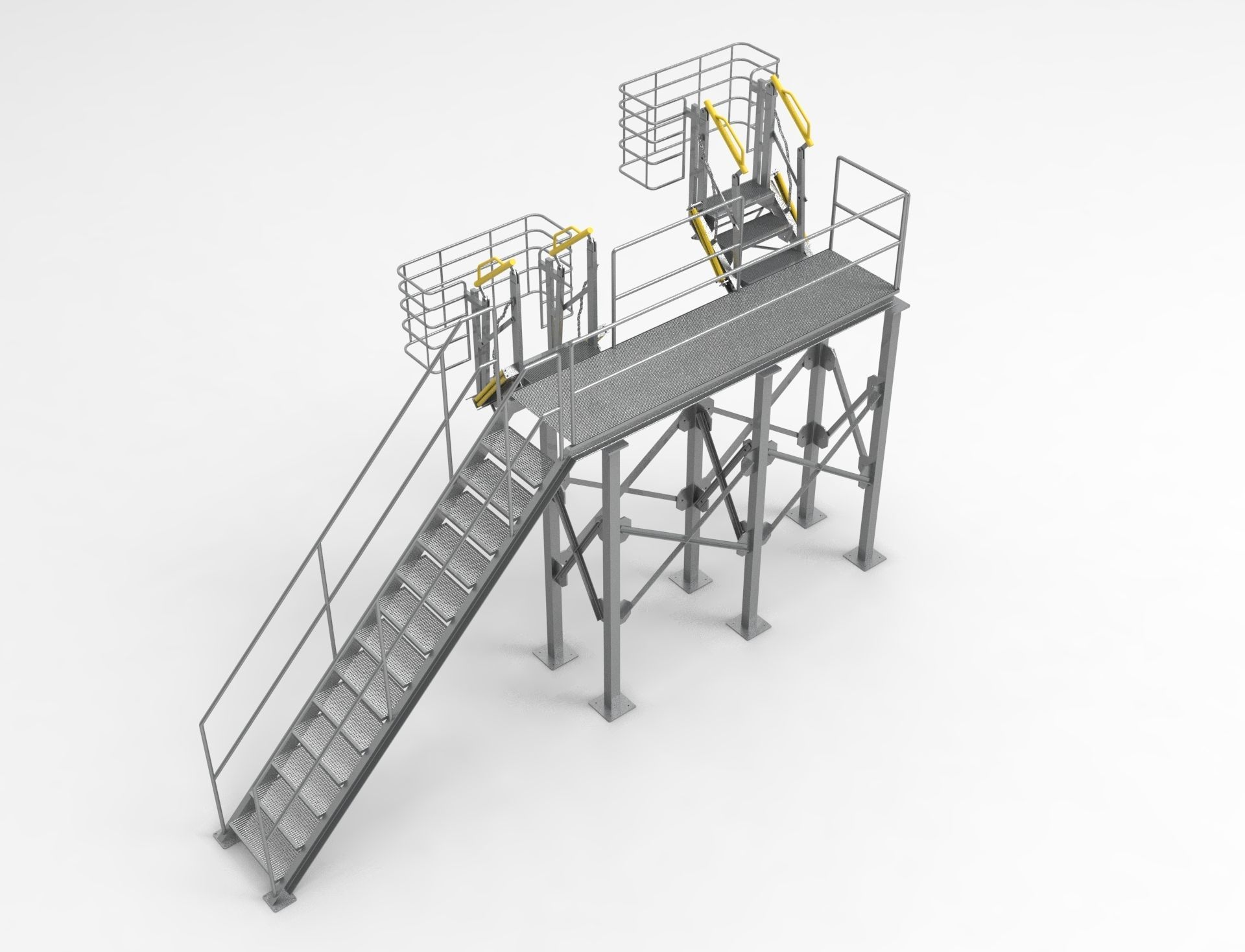 Folding Stairs from a tanker 1 3D print model_1