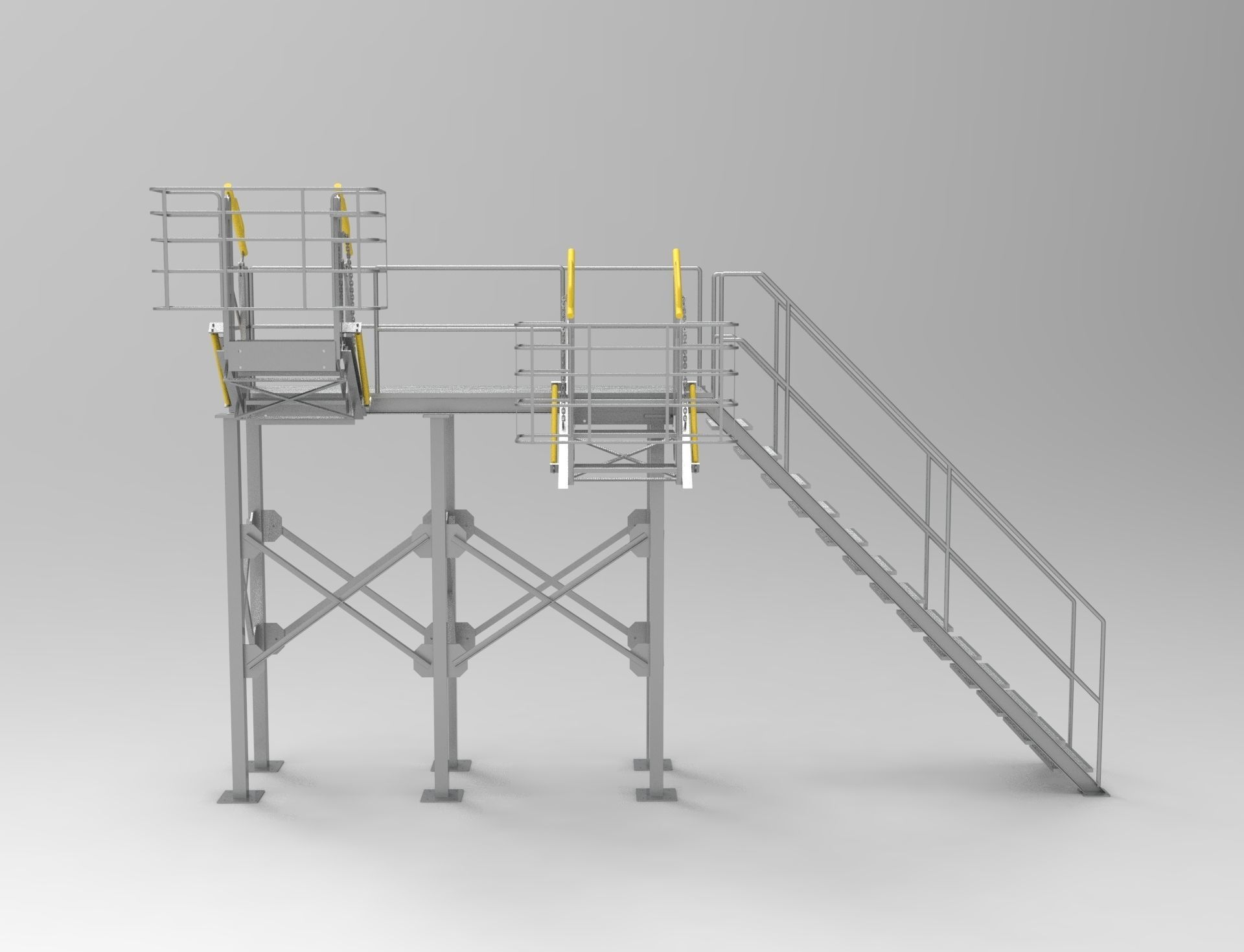 Folding Stairs from a tanker 1 3D print model_4