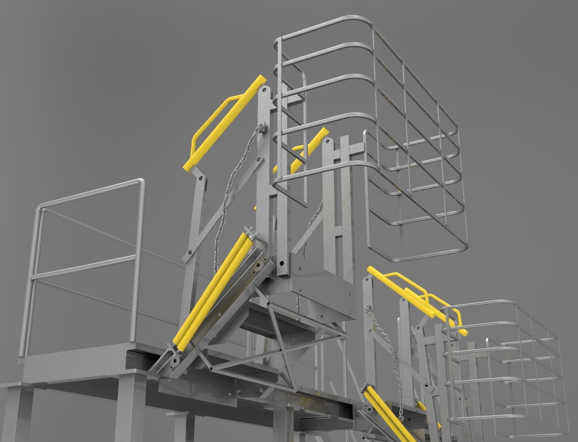 Folding Stairs from a tanker 1 3D print model_5