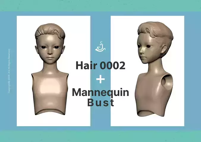 3D MODELS-Hair and Mannequin Bust 0002