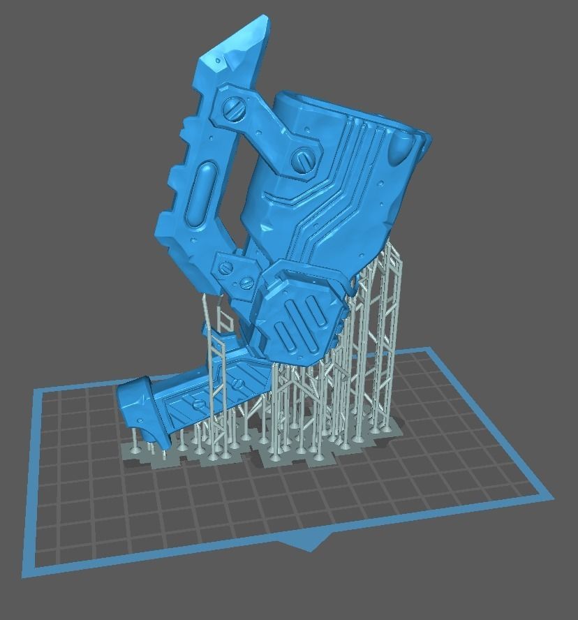 Cyber pistol 3d print 3D print model_1