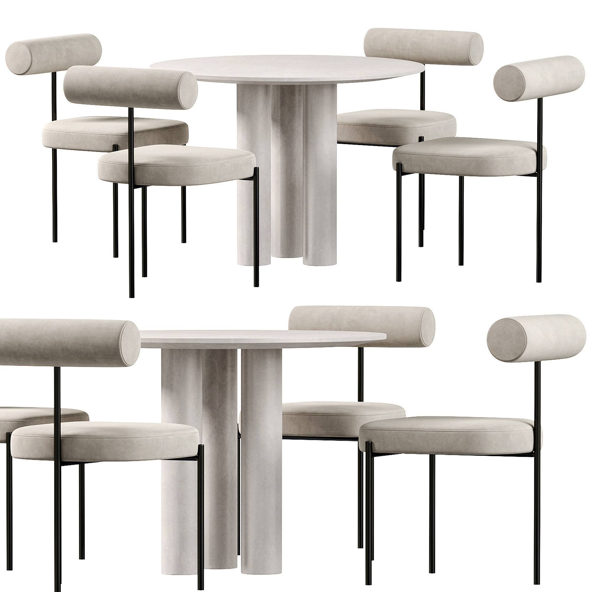 LEX DINING CHAIR table by nohohome 3D model CGTrader