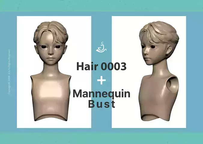 3D MODELS-Hair and Mannequin Bust 0003