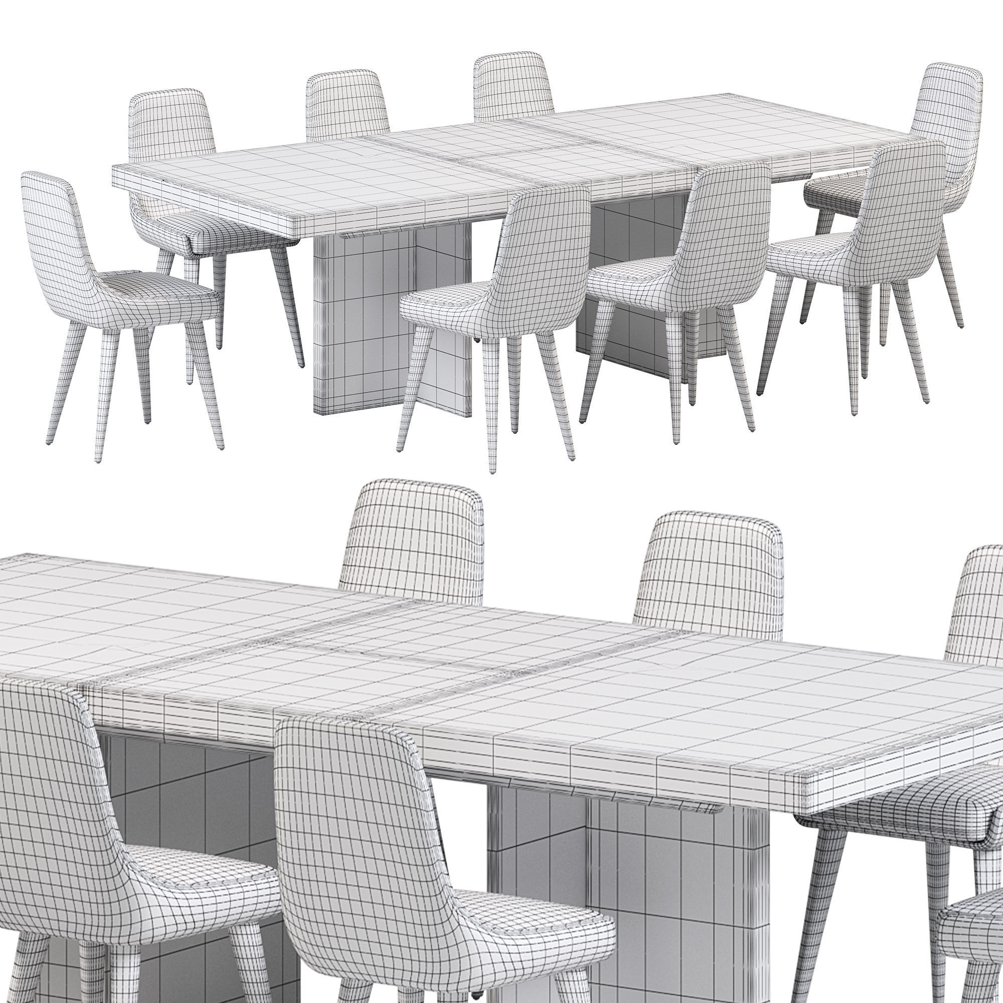 Athena Extending Dining Table by ARIA HOME 3D model_2