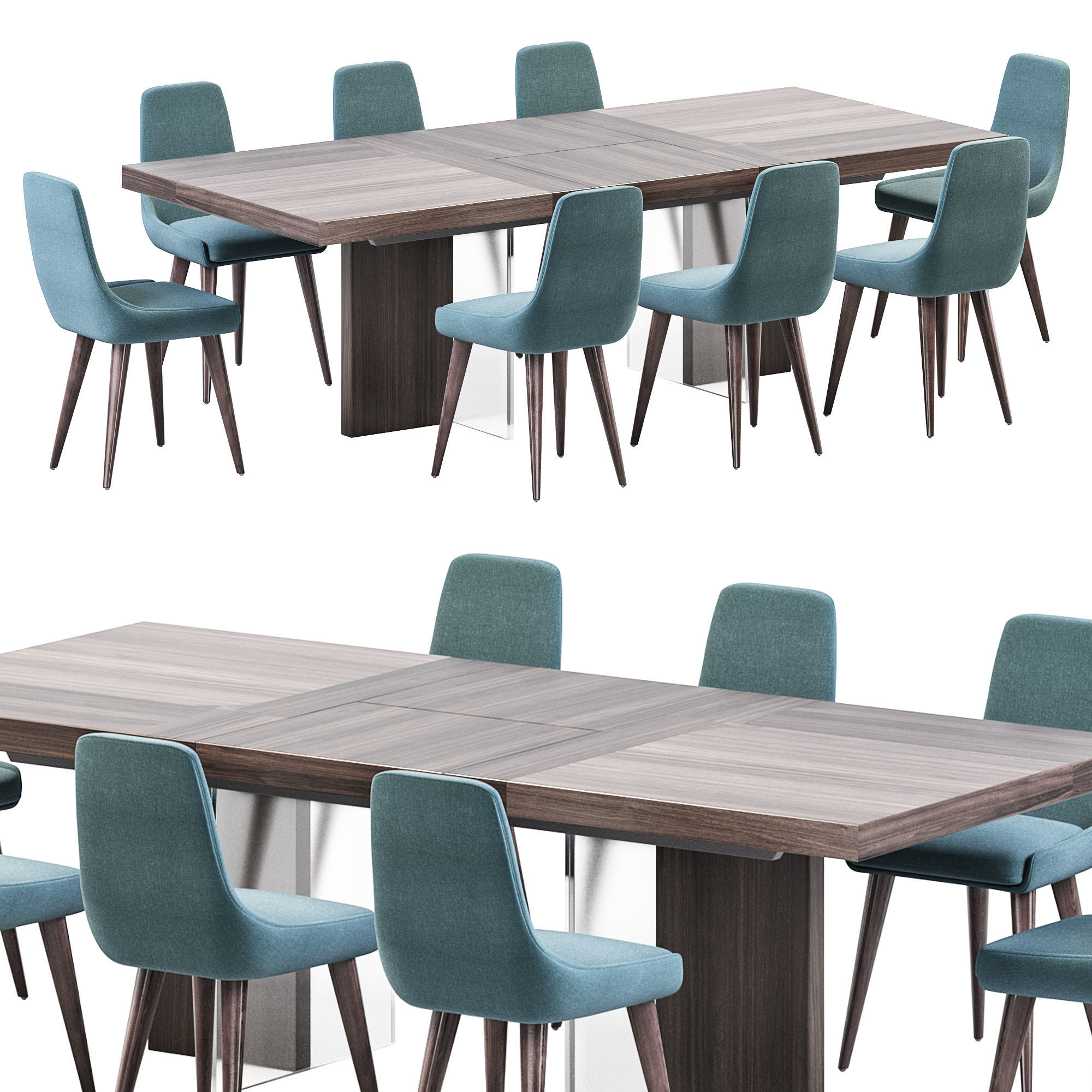 Athena Extending Dining Table by ARIA HOME 3D model_1
