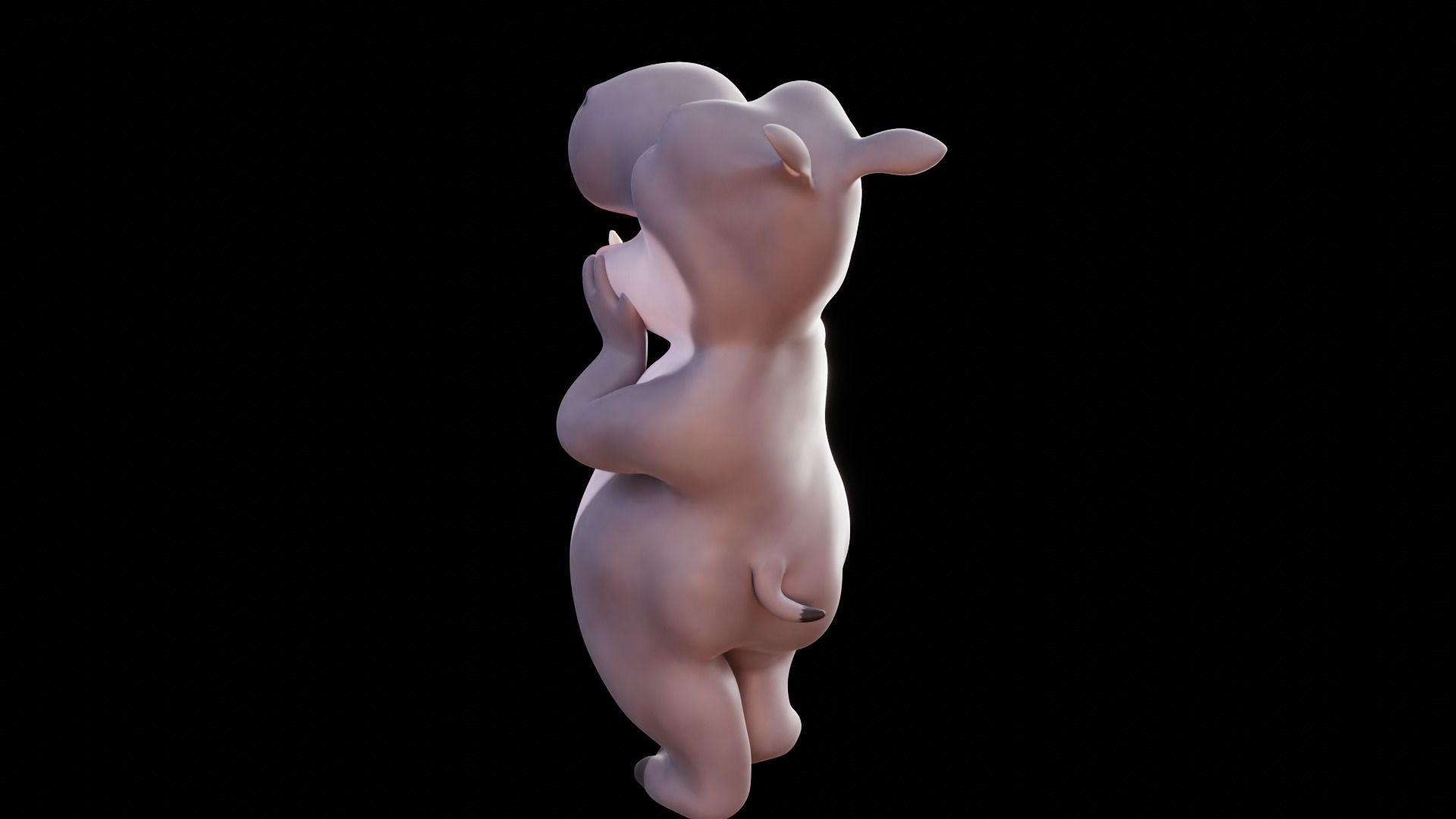Hippo - Rigged Cartoon Character for Blender Low-poly 3D model_29