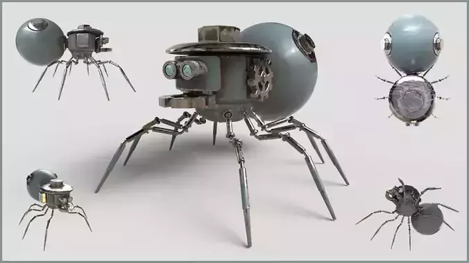 Stylized Mechanical Spider Robot