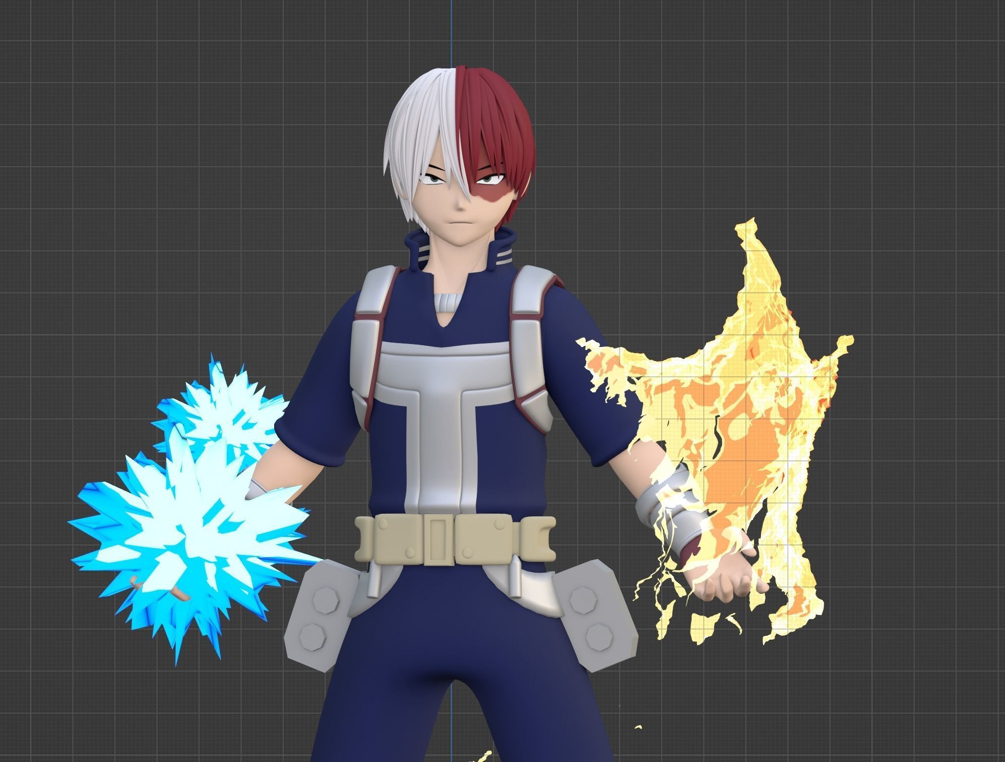 Shoto Todoroki - My Hero Academia 3D model_8