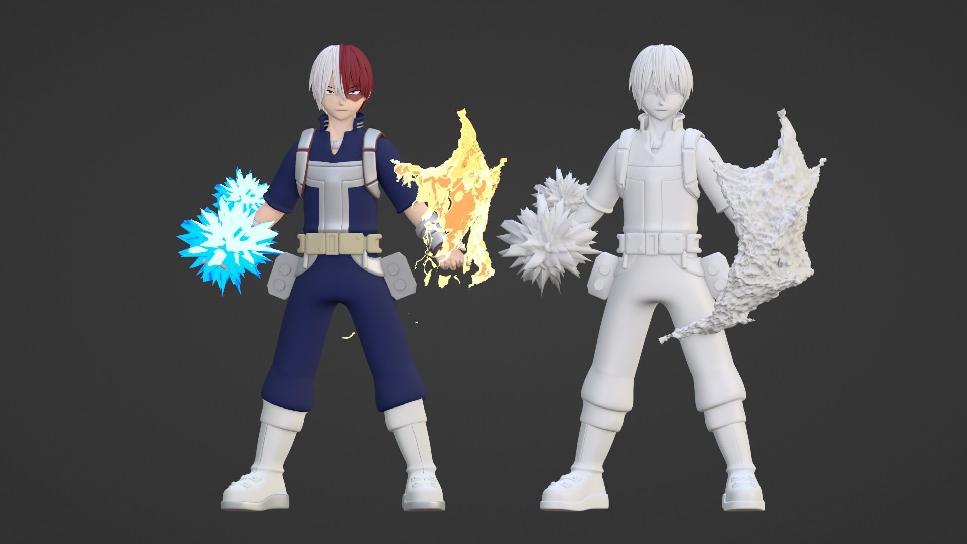 Shoto Todoroki - My Hero Academia 3D model_16