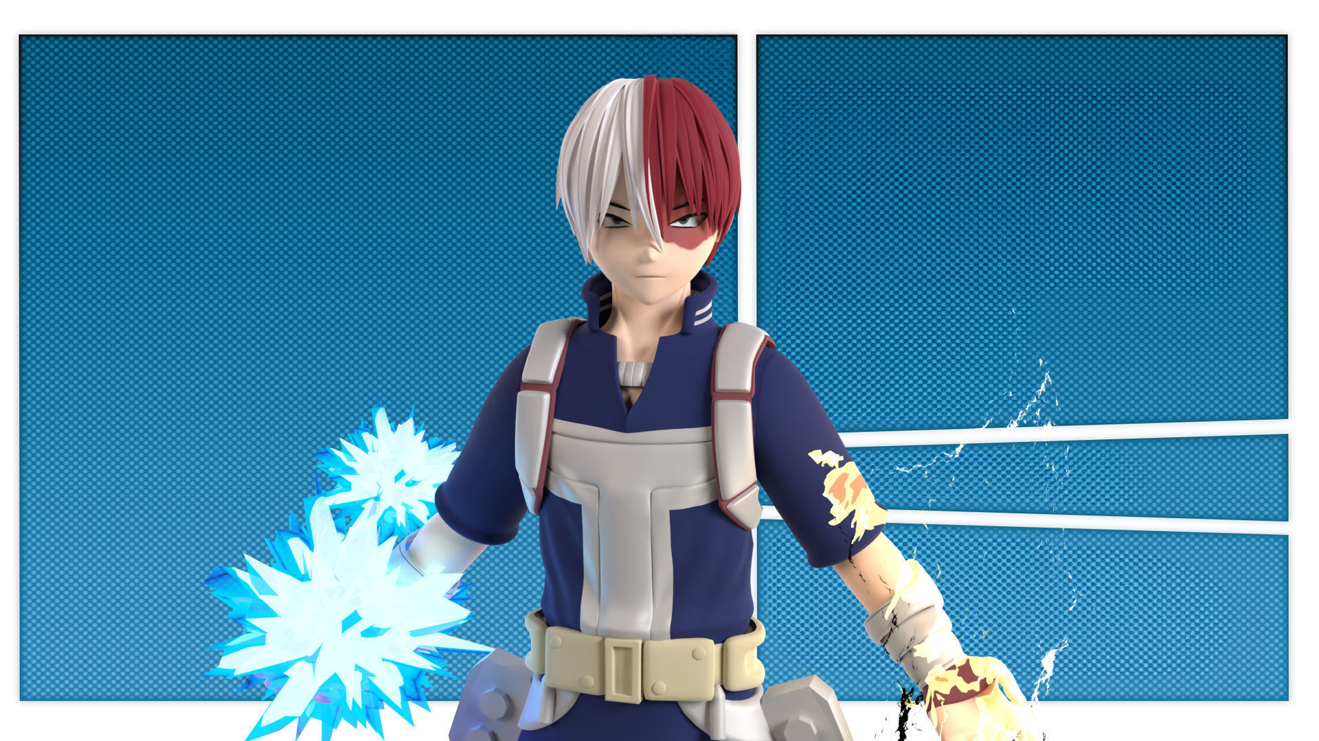 Shoto Todoroki - My Hero Academia 3D model_1
