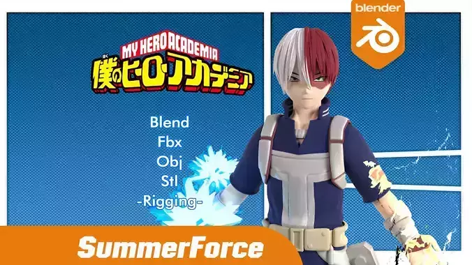 Shoto Todoroki - My Hero Academia 3D model