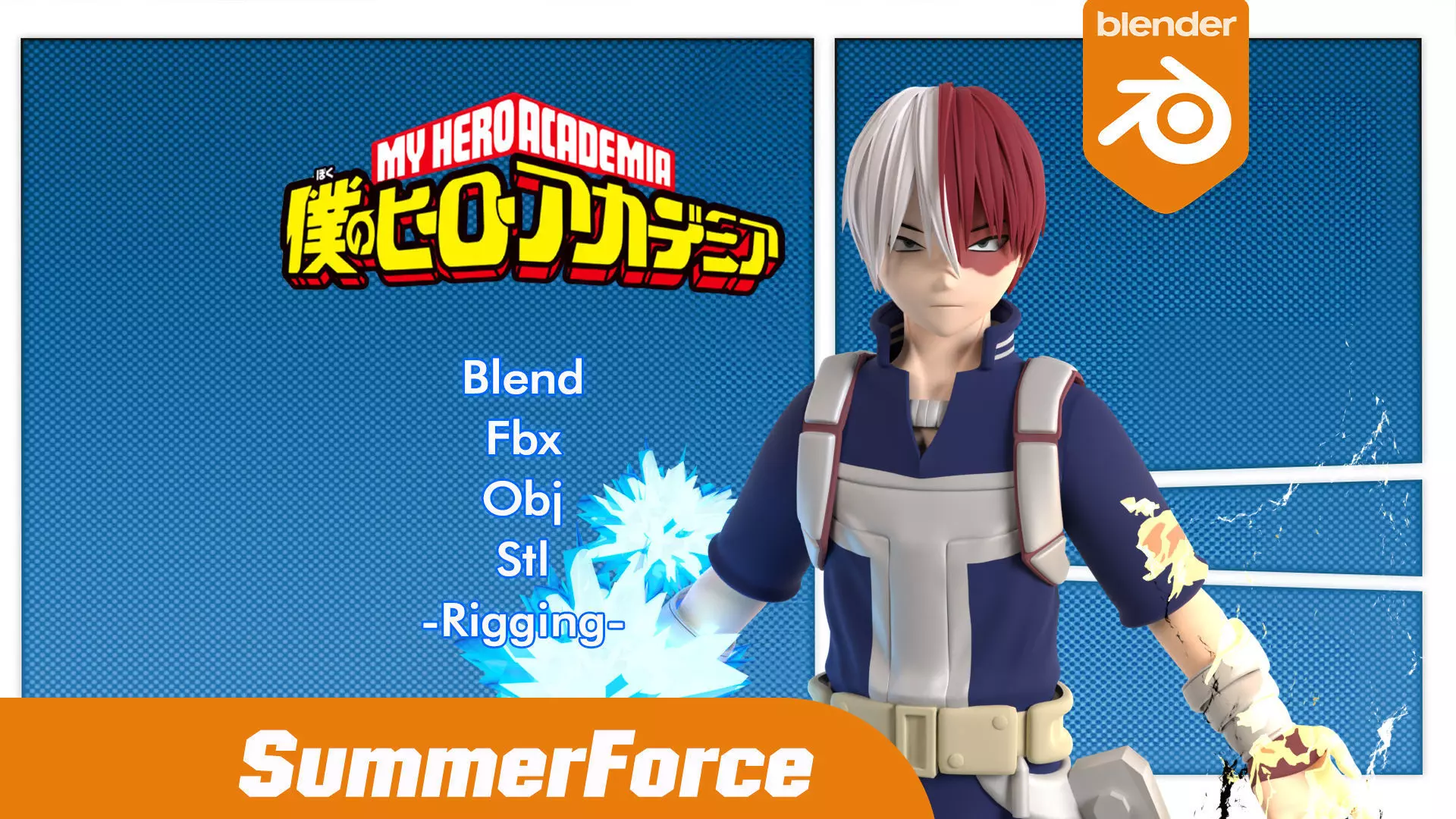 Shoto Todoroki - My Hero Academia 3D model_0