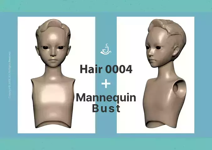 3D MODELS-Hair and Mannequin Bust 0004