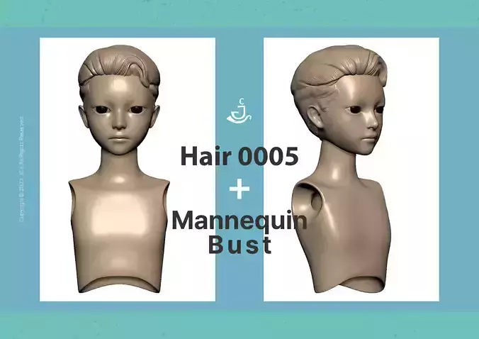 3D MODELS-Hair and Mannequin Bust 0005