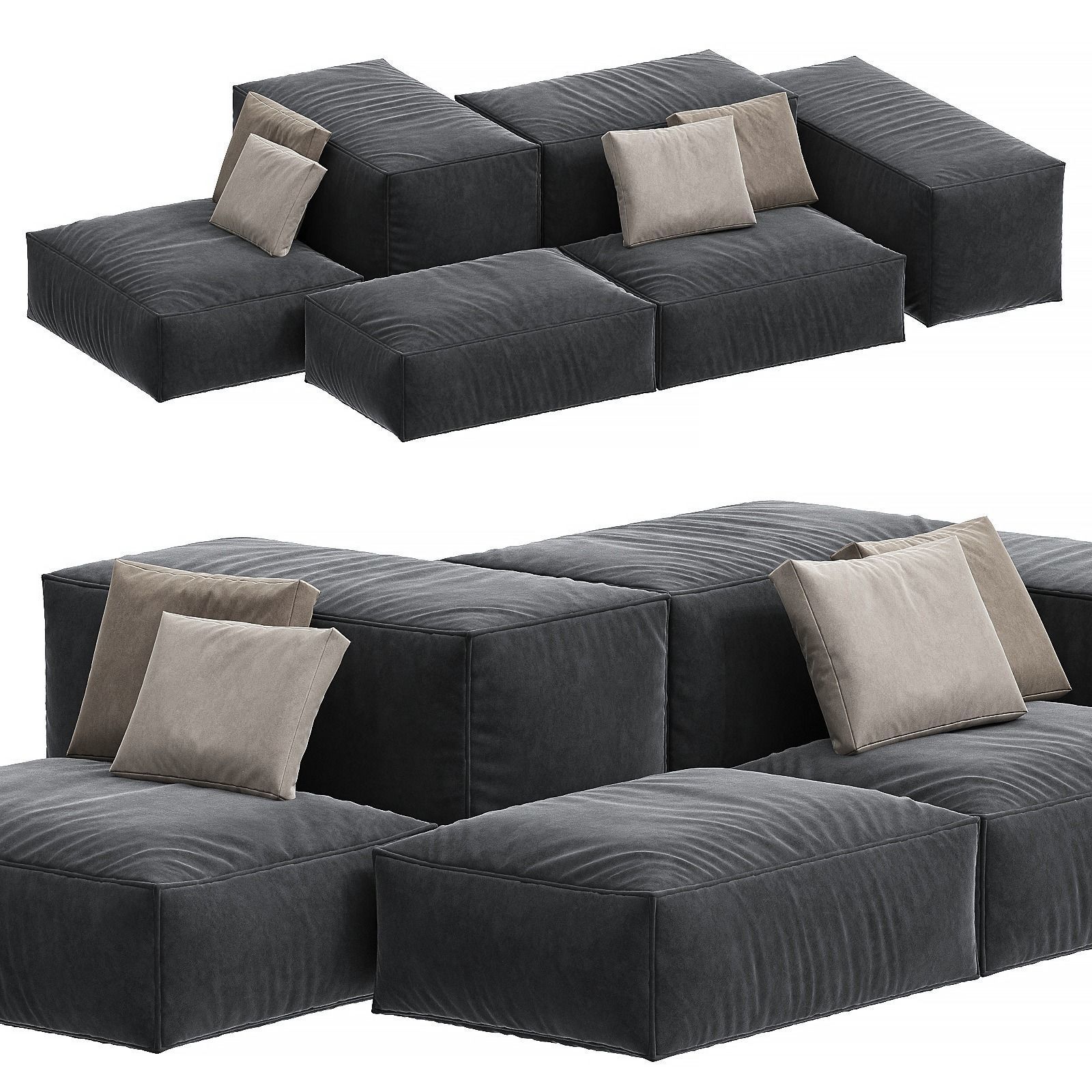 Extrasoft sofa 3d model  3D model_1