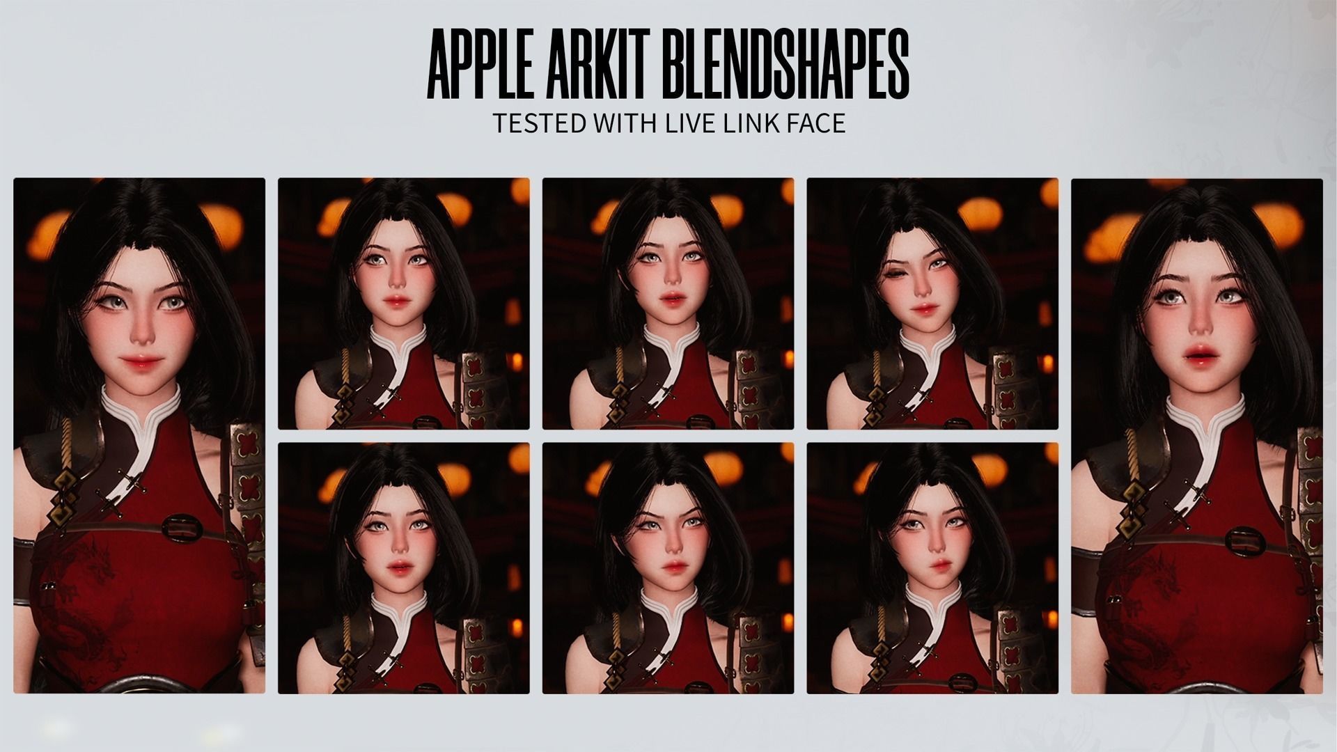 Samurai Girl Tomoe - Game Ready Low-poly 3D model_8