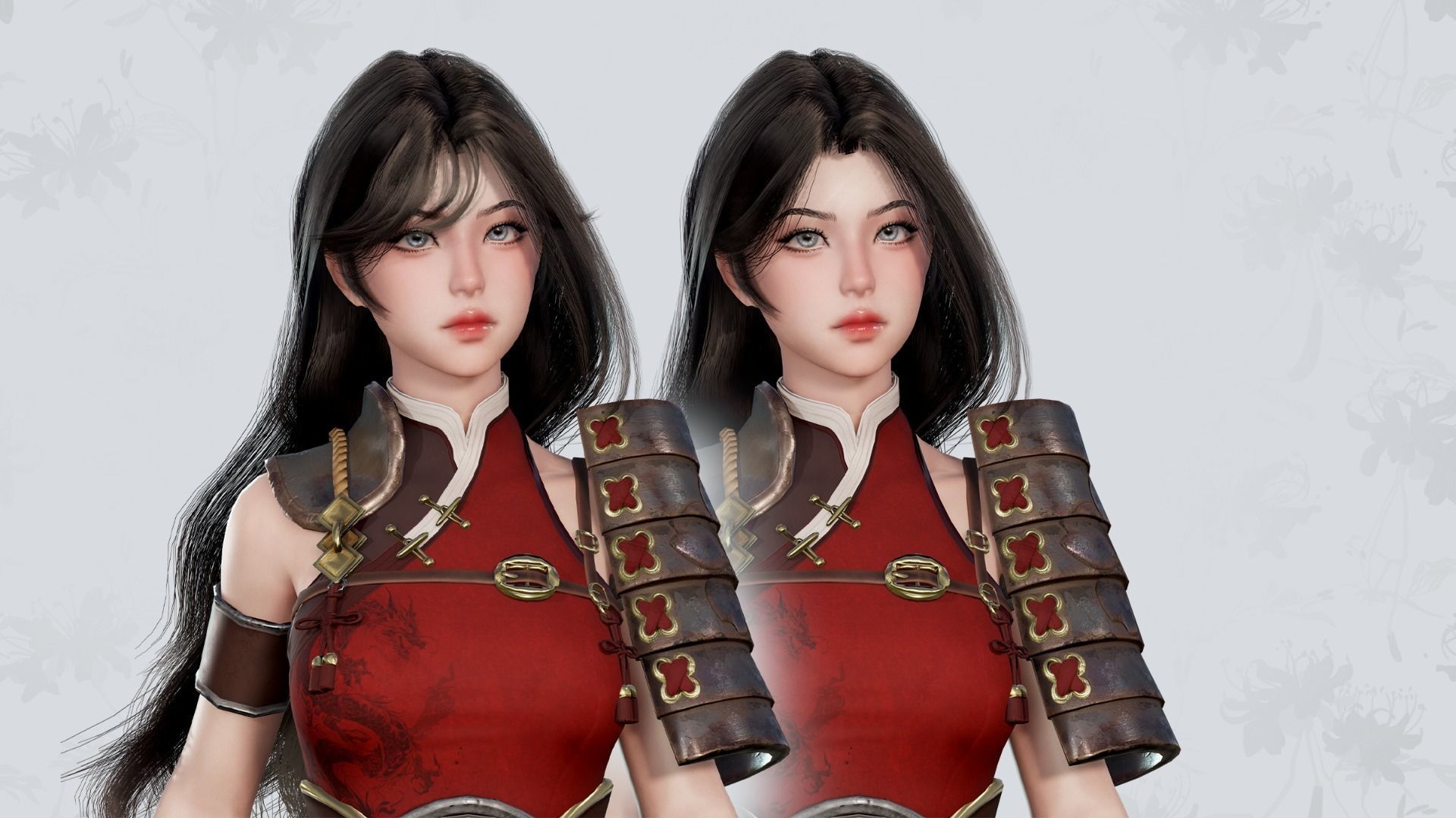 Samurai Girl Tomoe - Game Ready Low-poly 3D model_10