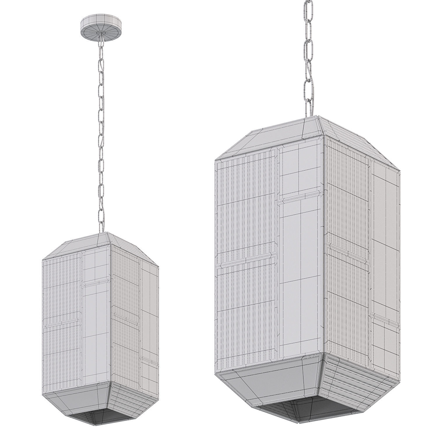 Bardolph Pendant By Currey and Company 3D model_2