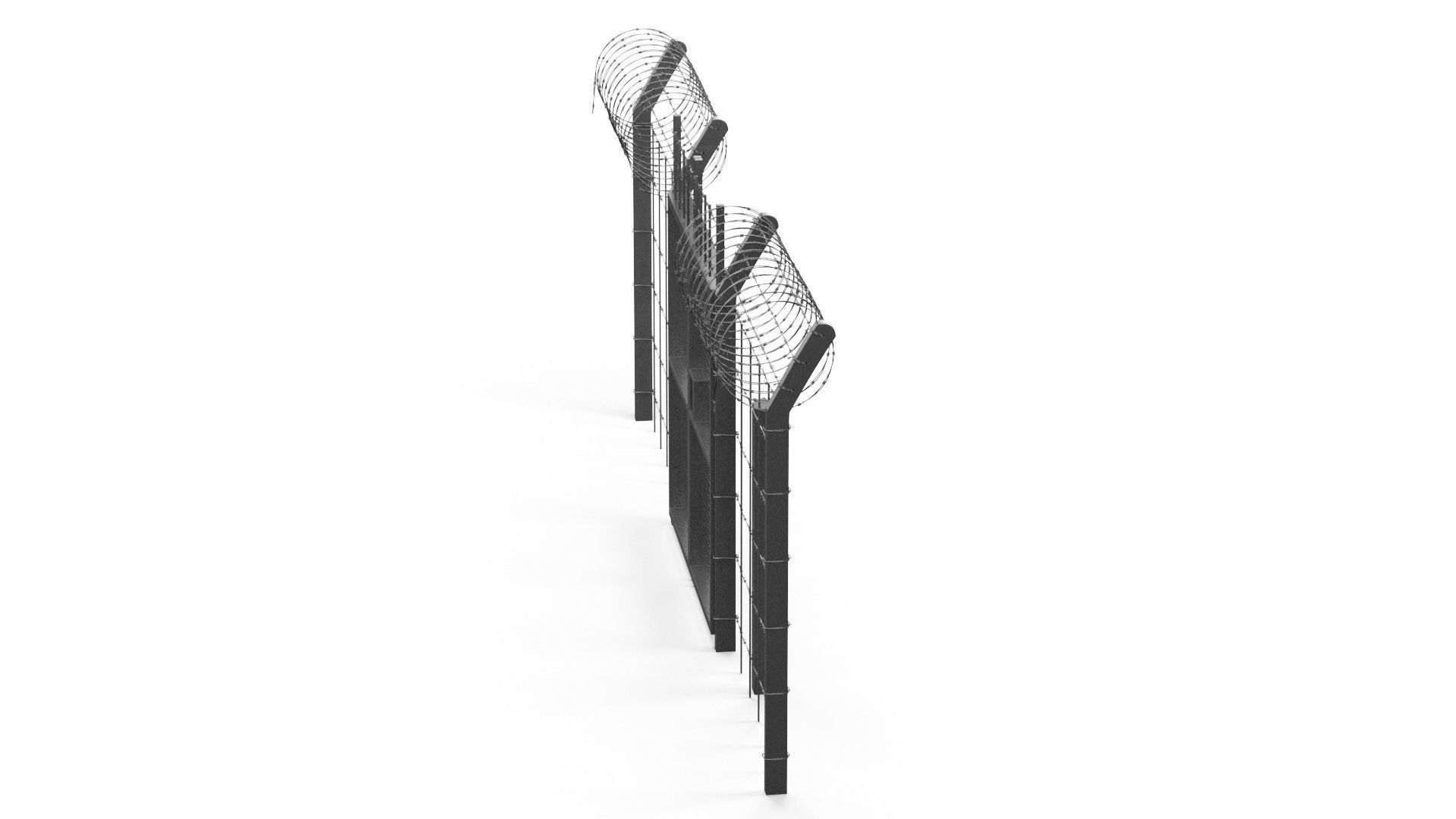 Barbed wire set 3D model_20