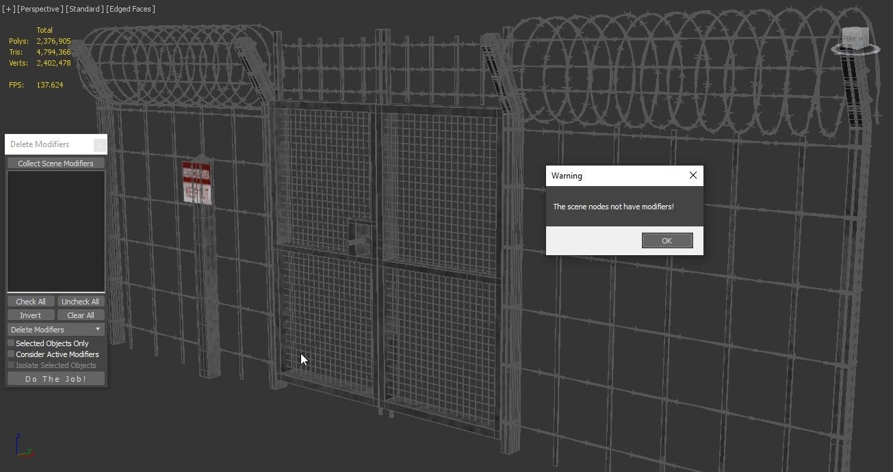 Barbed wire set 3D model_6