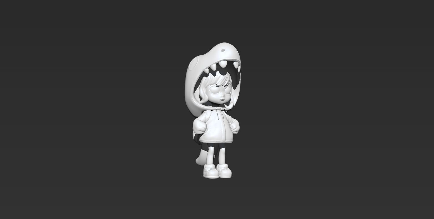 3D model girl dragon costume VR / AR / lowpoly CGTrader