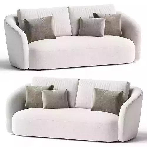Ellipse Oatmeal 3 Seater Sofa ready to ship
