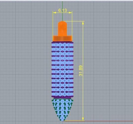 Bullet pendant Model 4108 3D print model_6