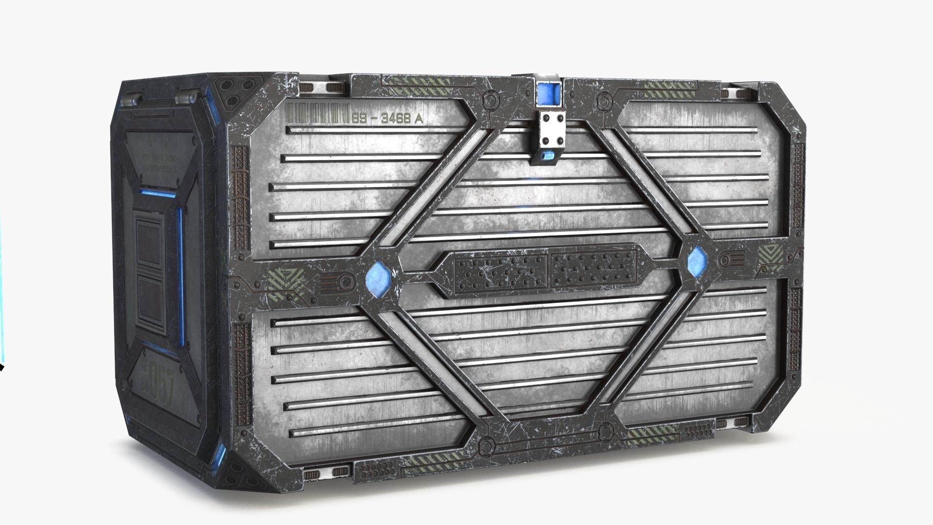 3D Sci-fi Container set of 3 v2 Low-poly 3D model_5