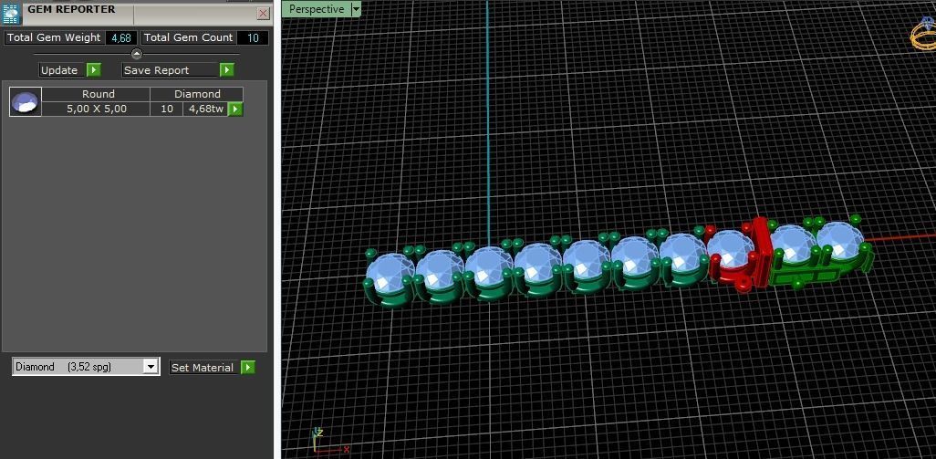 Tenis bracelet Model 4106 3D print model_11