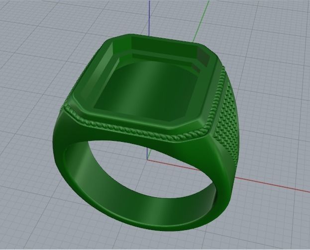 Signet ring Model 4104 3D print model_2