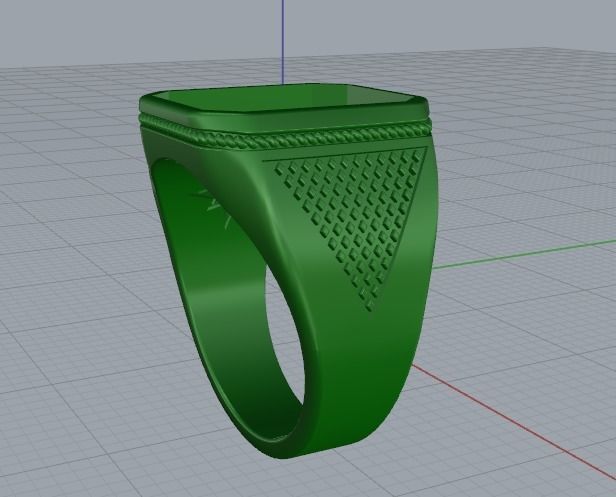 Signet ring Model 4104 3D print model_3