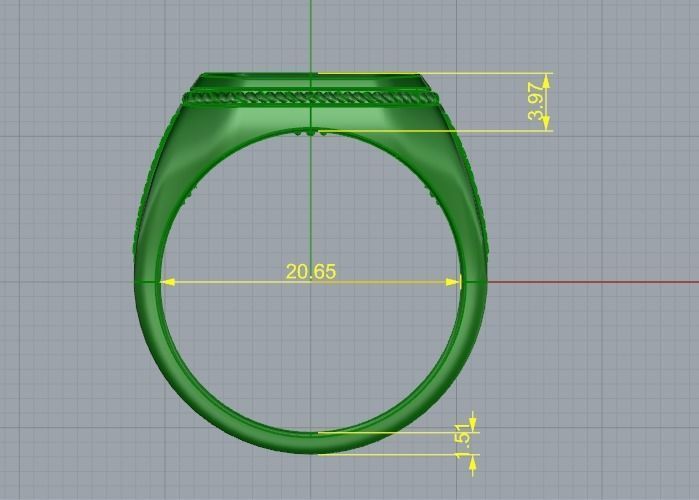 Signet ring Model 4104 3D print model_5