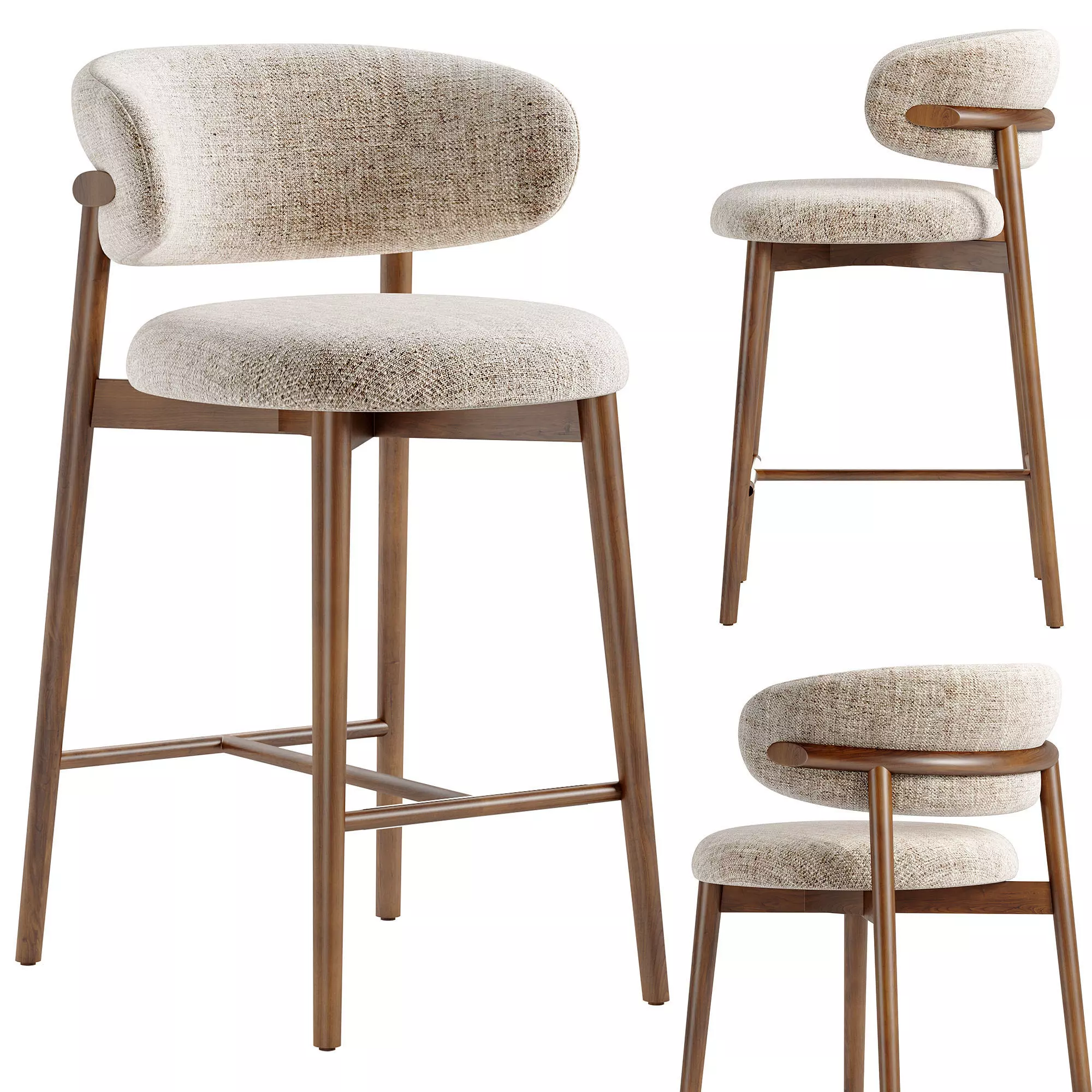 Mattee Bar Stool By Noho 3D model