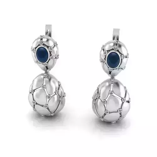 Earrings with English lock Model 4094