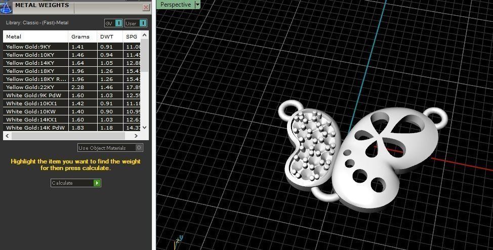 Butterfly pendant Model 4090 3D print model_7