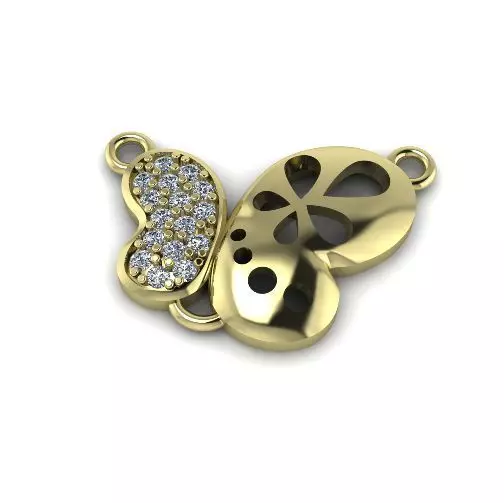 Butterfly pendant Model 4090 3D print model_0