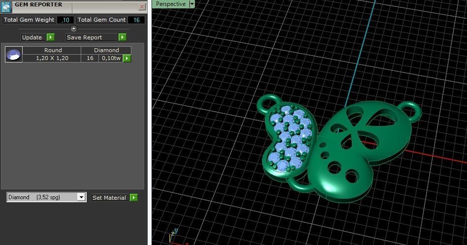 Butterfly pendant Model 4090 3D print model_8