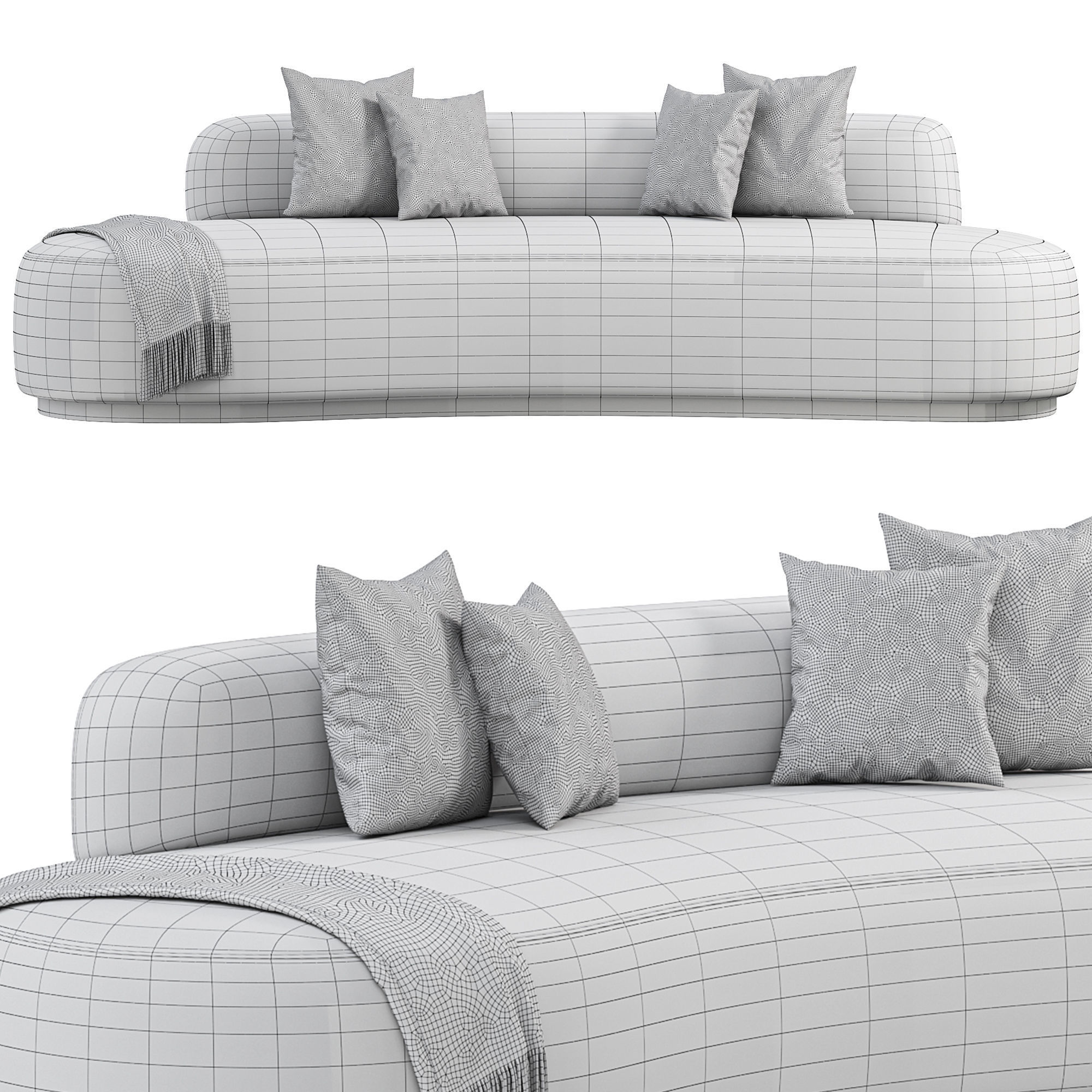 Sasha Sofa By Luxdeco 3D model_2