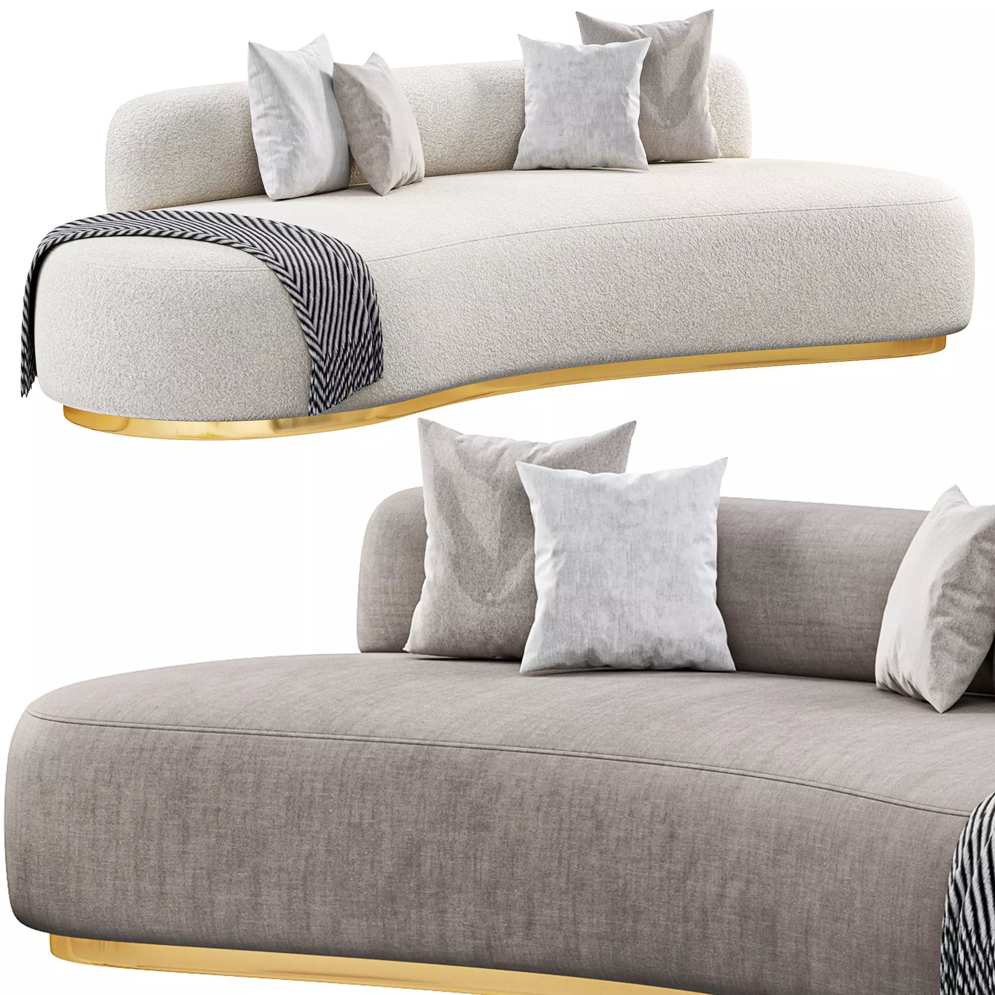 Sasha Sofa By Luxdeco 3D model_0