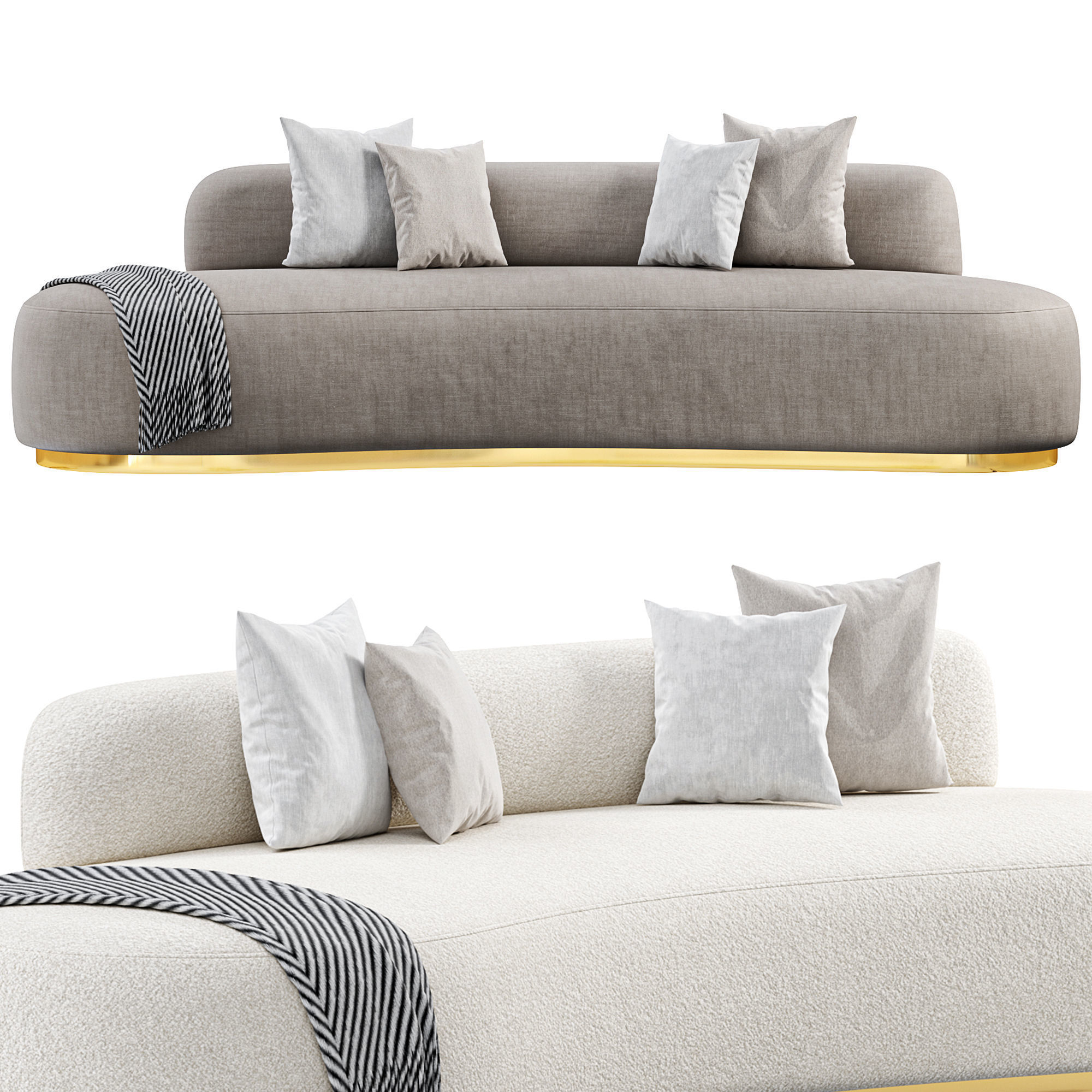 Sasha Sofa By Luxdeco 3D model_1