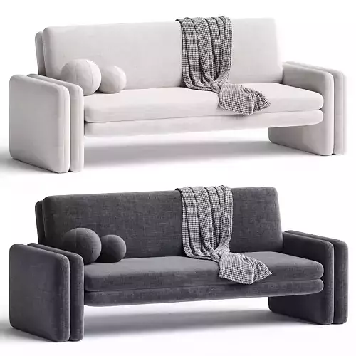 Kimora Sofa Knoll Natural 3d model  3D model