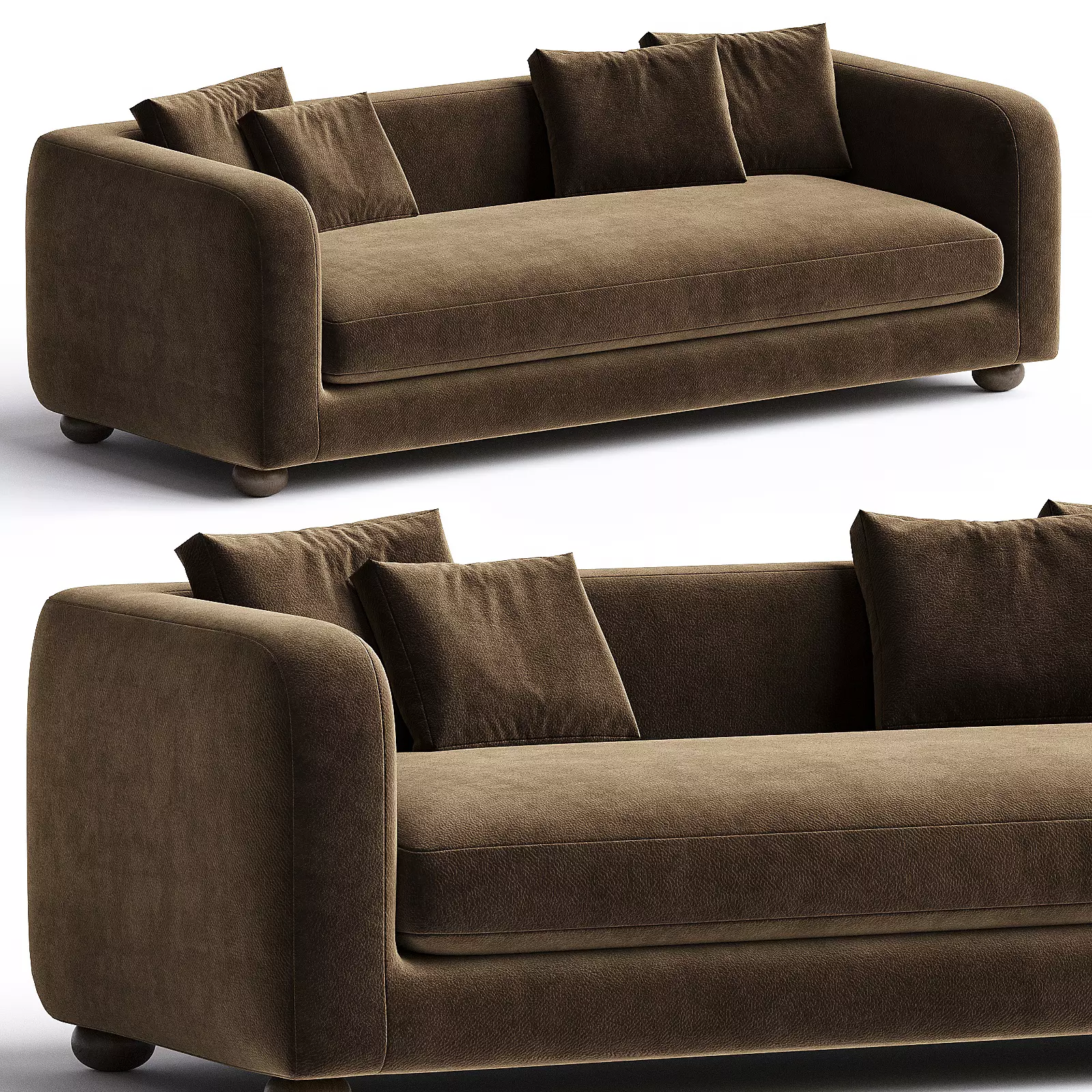 Gidget Sofa Sheepskin Camel 3d model  3D model_0
