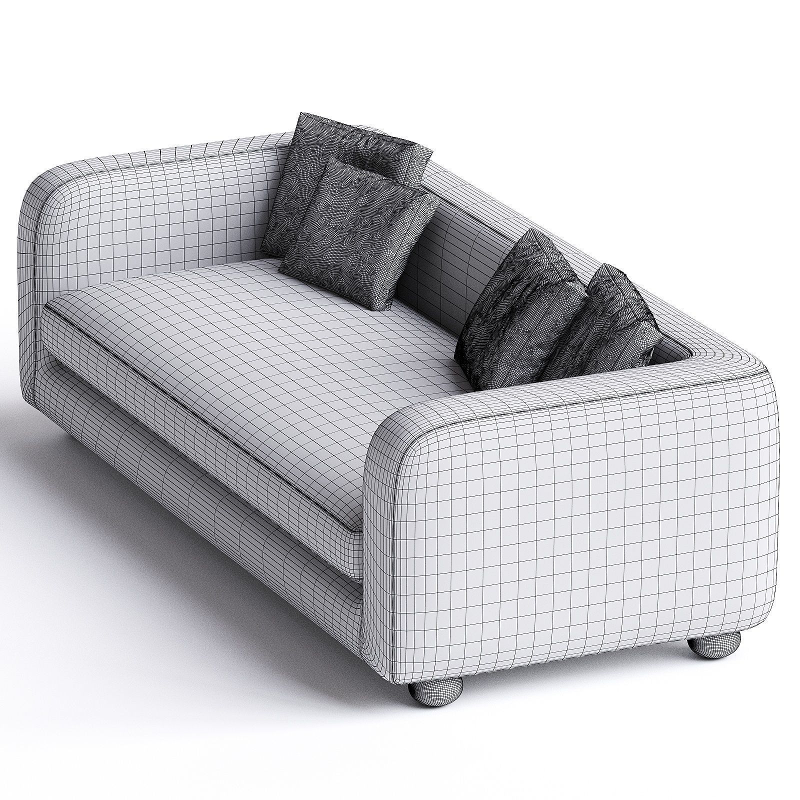 Gidget Sofa Sheepskin Camel 3d model  3D model_2