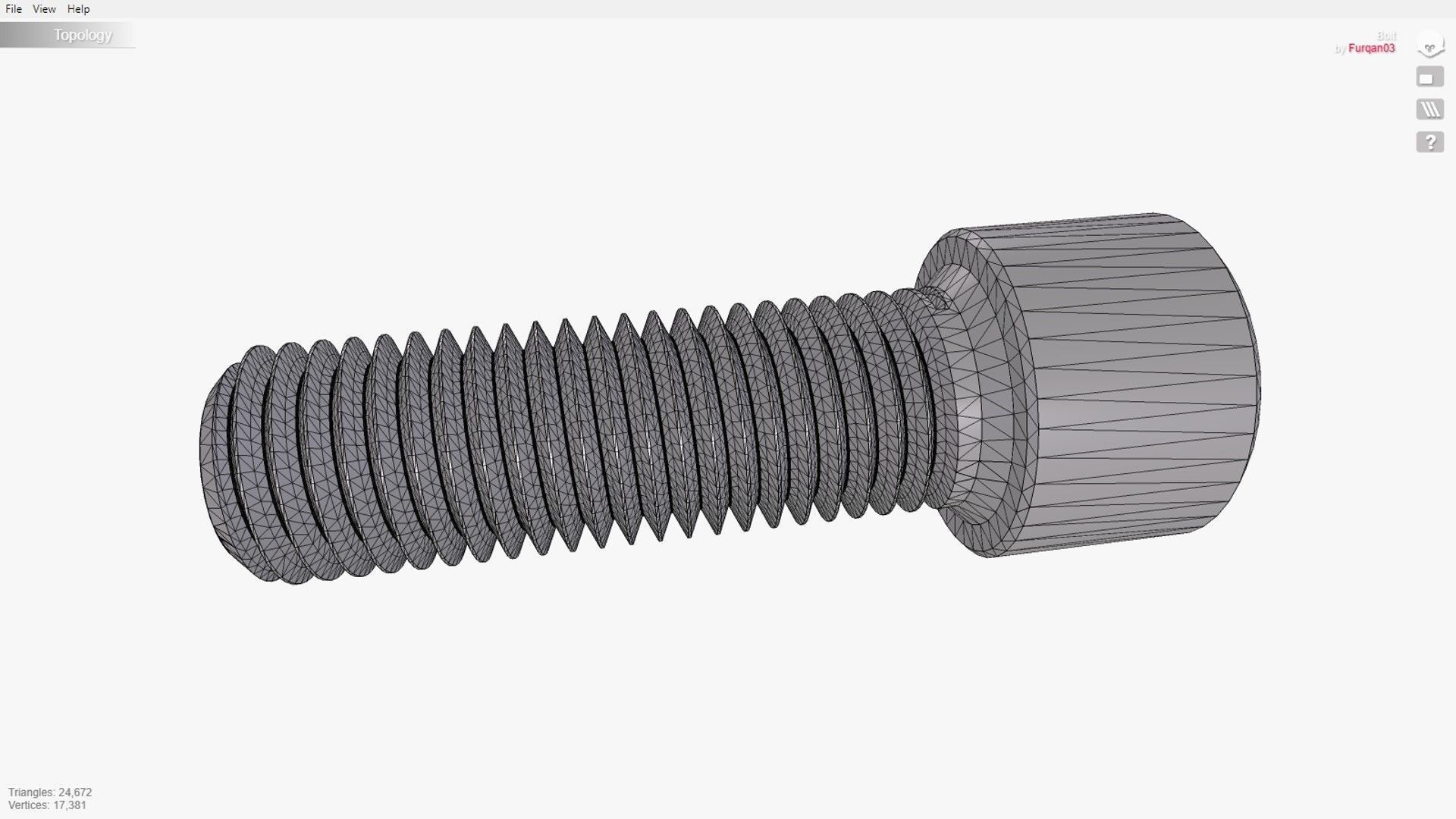 Metal Bolt 3D print model_6