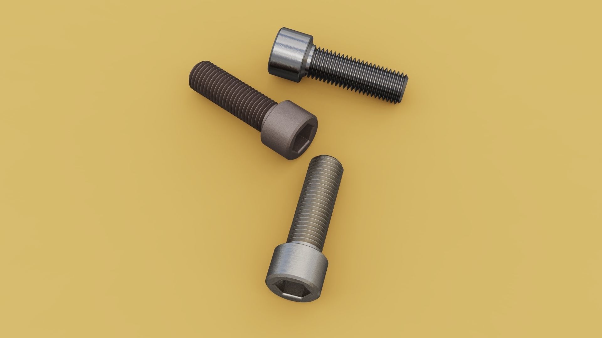 Metal Bolt 3D print model_3