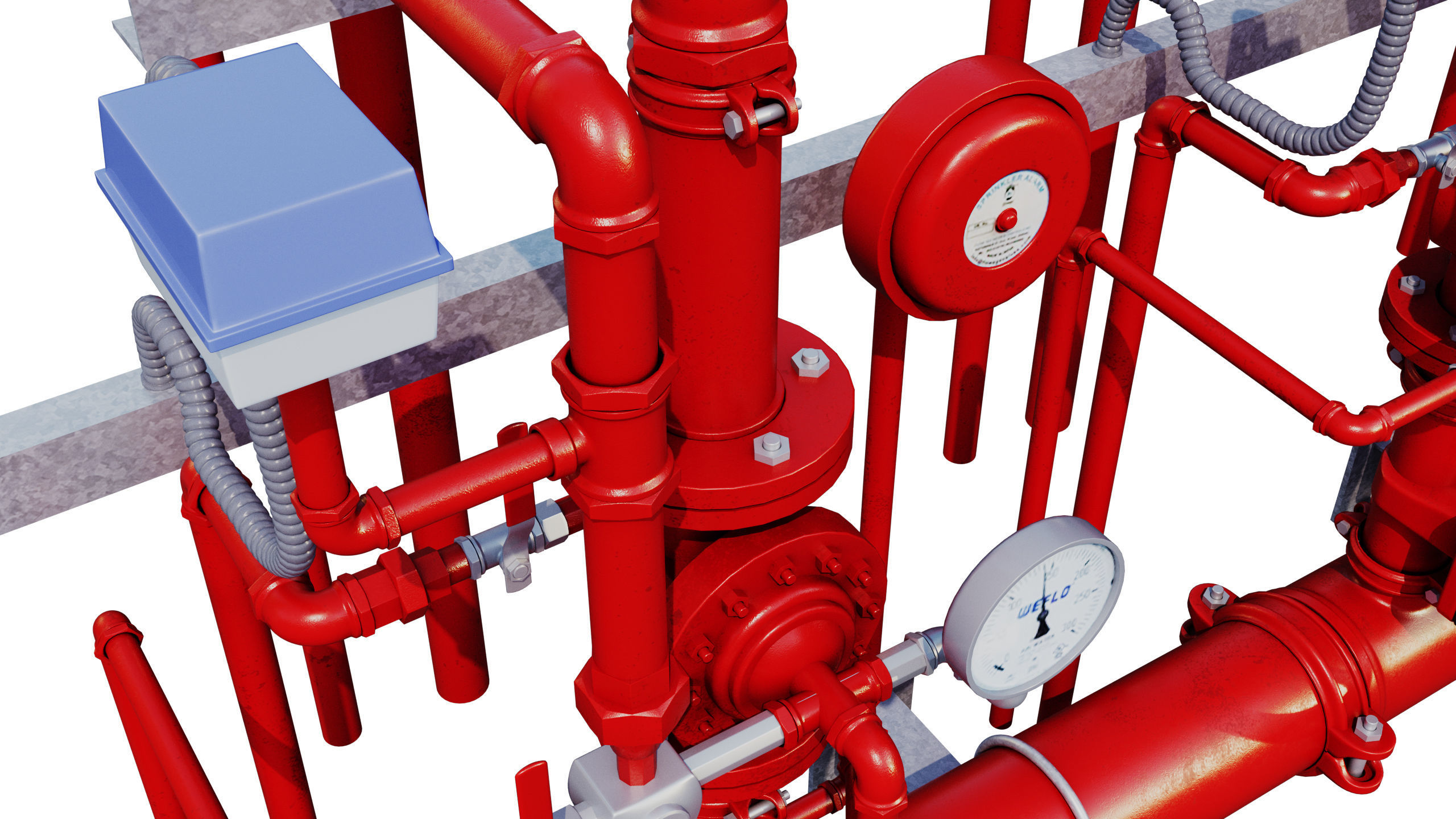 Industrial Pipes 3D model_2